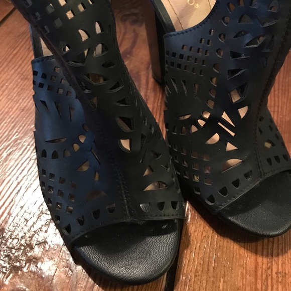 Bamboo peep toe heels - Picture 2 of 4